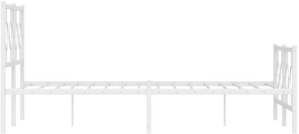 Lovos rėmas su galvūgaliu/kojūgaliu, baltas, 140x190cm, metalas
