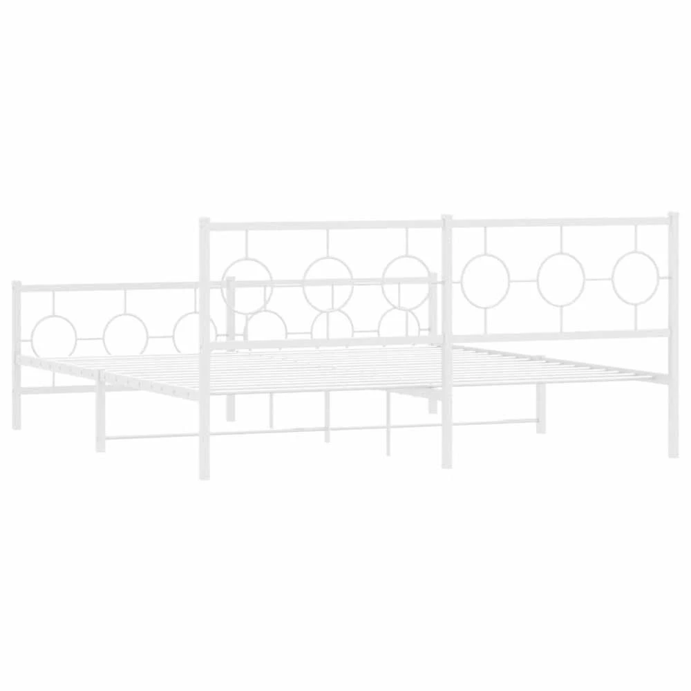 Lova Lovos rėmas su galvūgaliu/kojūgaliu, baltas, 183x213cm, metalas