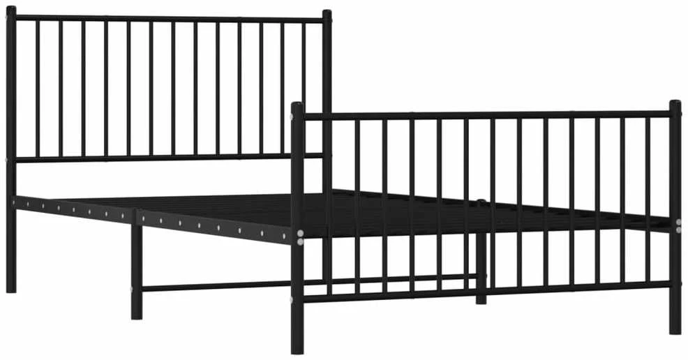 Lova Lovos rėmas su galvūgaliu/kojūgaliu, juodas, 107x203cm, metalas