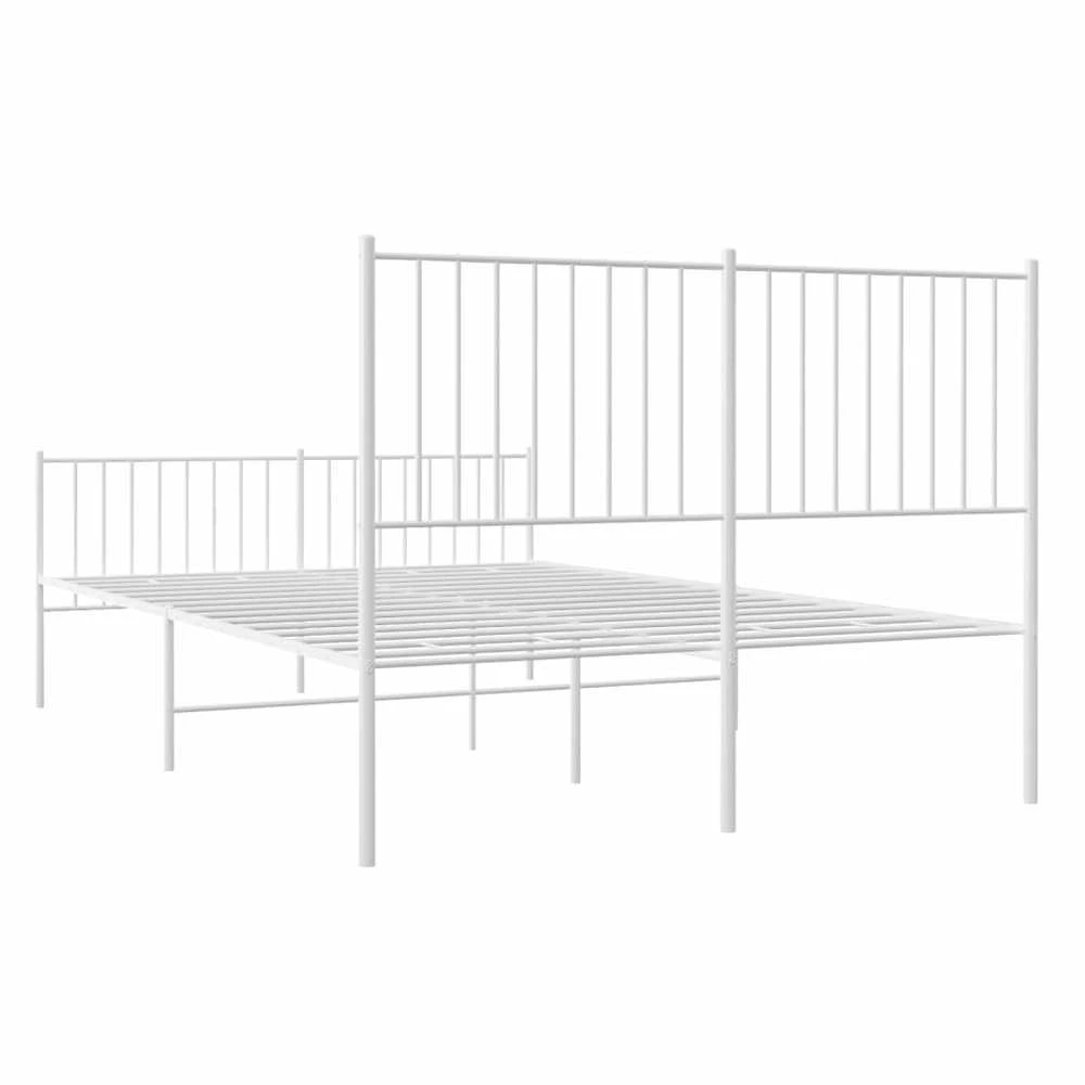 Lova Lovos rėmas su galvūgaliu/kojūgaliu, baltas, 135x190cm, metalas