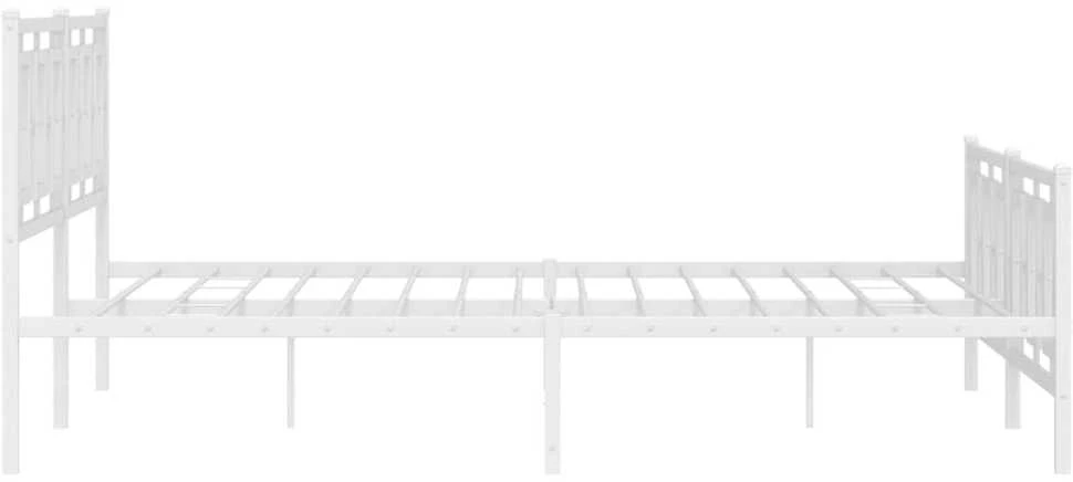 Lovos rėmas su galvūgaliu/kojūgaliu, baltas, 180x200cm, metalas