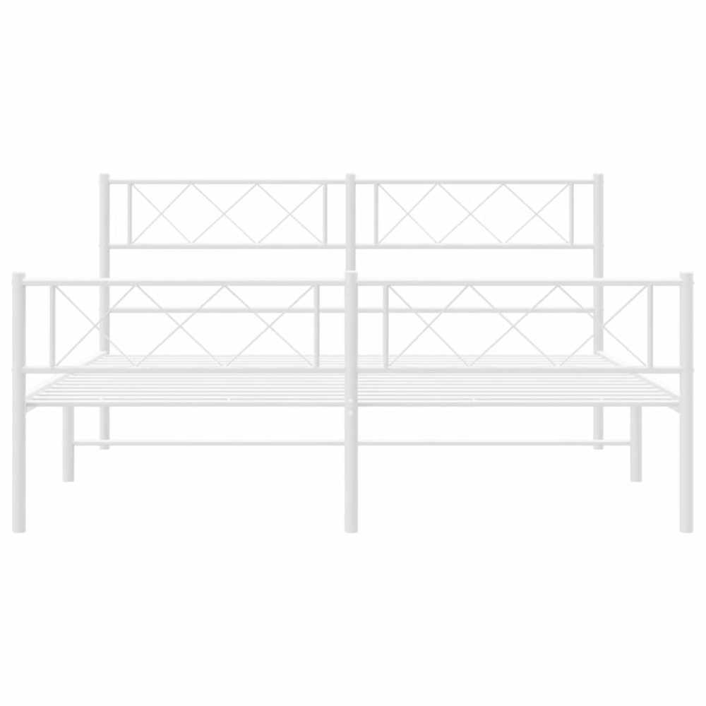 Lova Lovos rėmas su galvūgaliu/kojūgaliu, baltas, 135x190cm, metalas