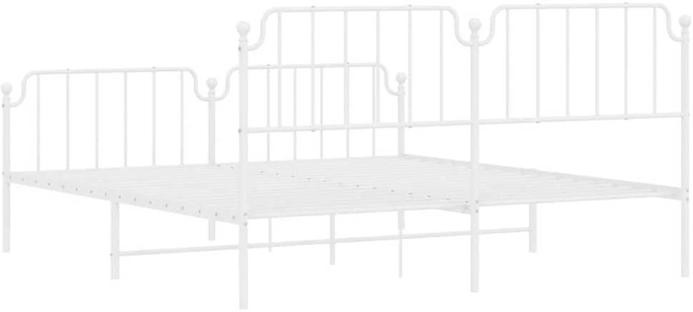 Lova Lovos rėmas su galvūgaliu/kojūgaliu, baltas, 183x213cm, metalas