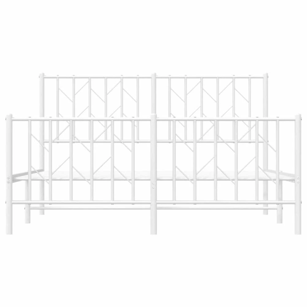 Lova Lovos rėmas su galvūgaliu/kojūgaliu, baltas, 135x190cm, metalas