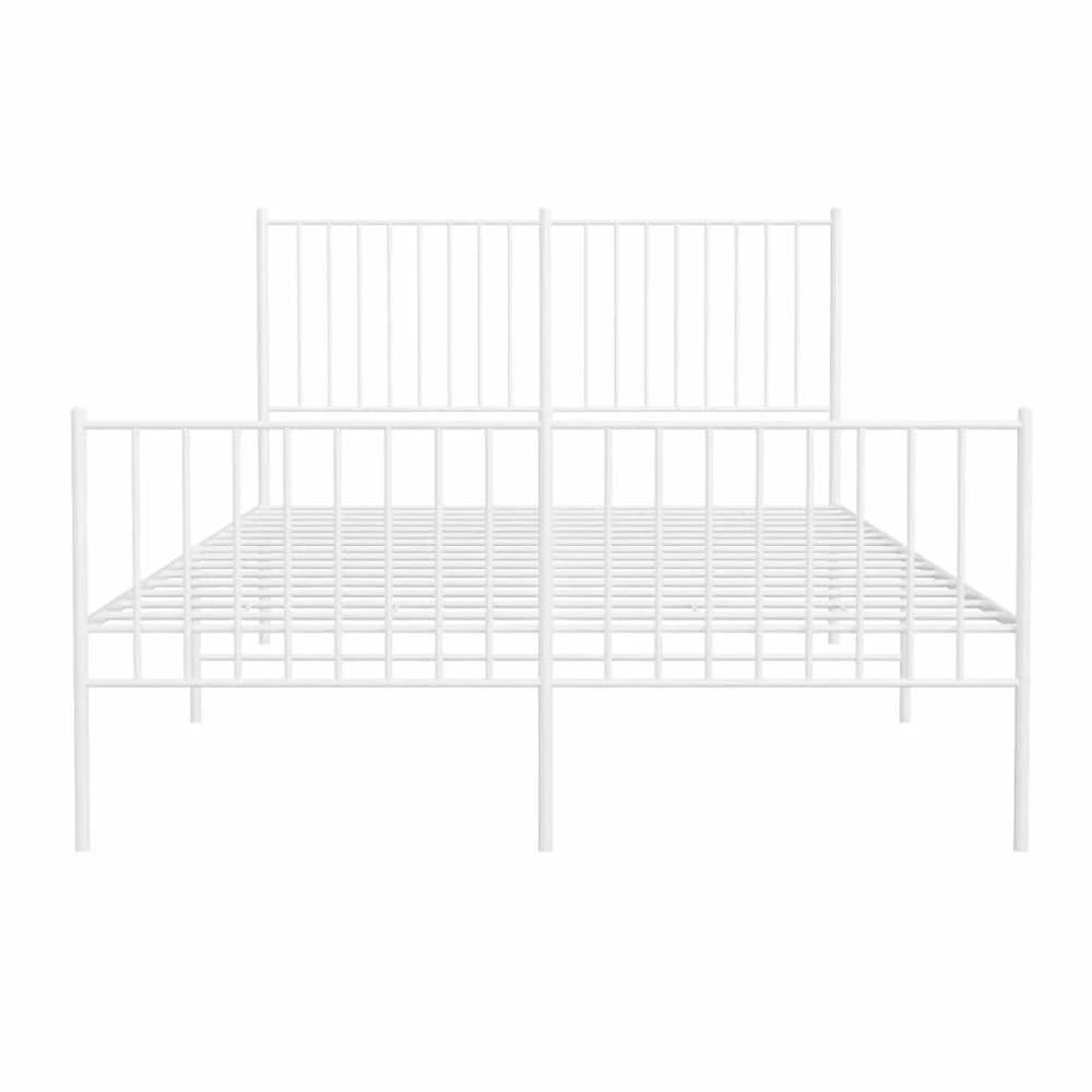 Lova Lovos rėmas su galvūgaliu/kojūgaliu, baltas, 135x190cm, metalas