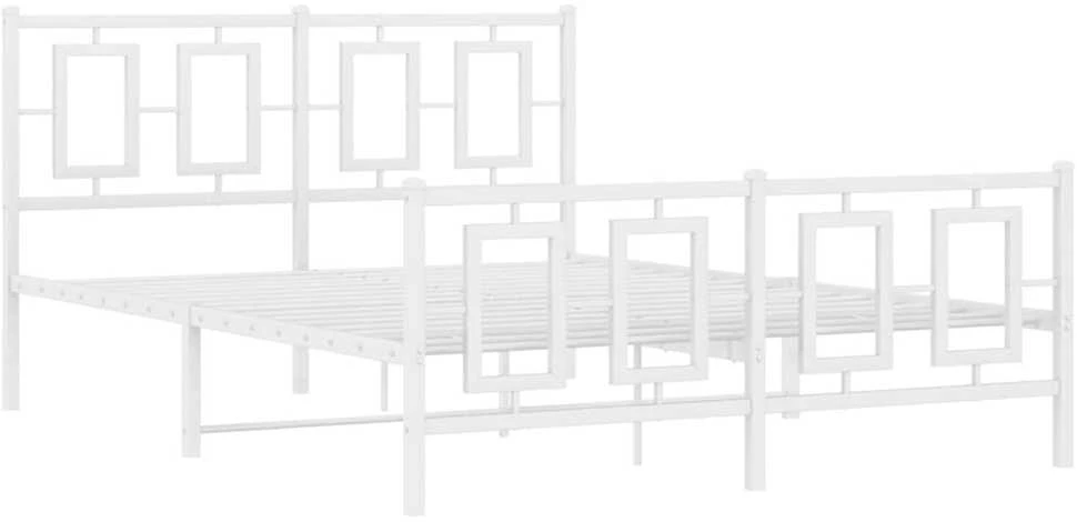 Lova Lovos rėmas su galvūgaliu/kojūgaliu, baltas, 135x190cm, metalas