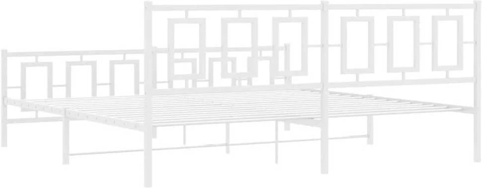 Lova Lovos rėmas su galvūgaliu/kojūgaliu, baltas, 193x203cm, metalas