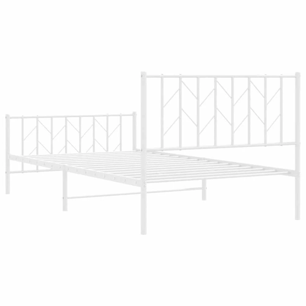 Lova Lovos rėmas su galvūgaliu/kojūgaliu, baltas, 107x203cm, metalas