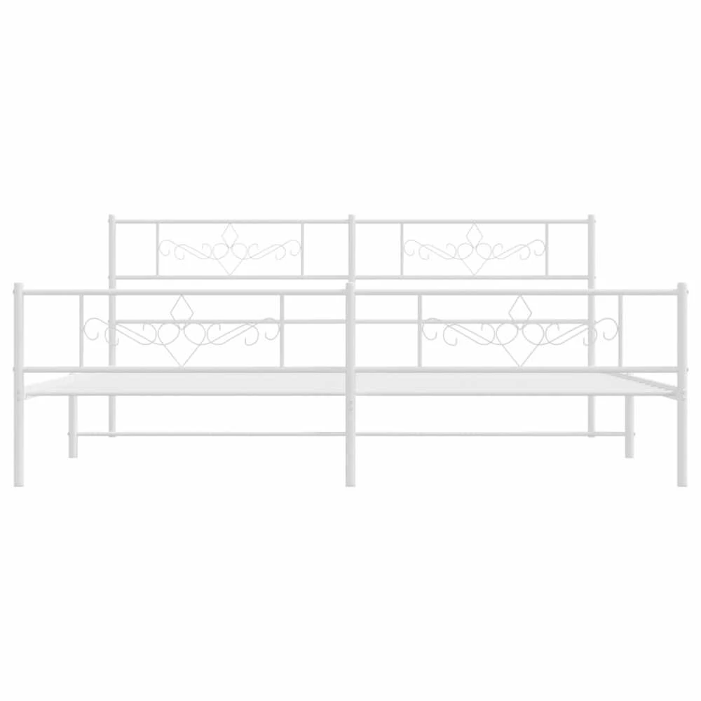 Lova Lovos rėmas su galvūgaliu/kojūgaliu, baltas, 183x213cm, metalas