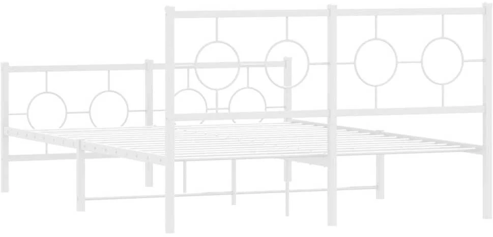 Lova Lovos rėmas su galvūgaliu/kojūgaliu, baltas, 135x190cm, metalas