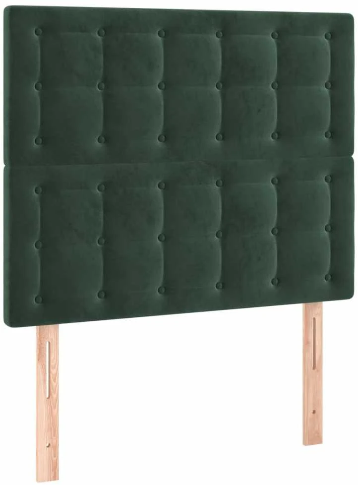 Lovos rėmas be čiužinio tamsiai žalias 90x190 cm aksomas