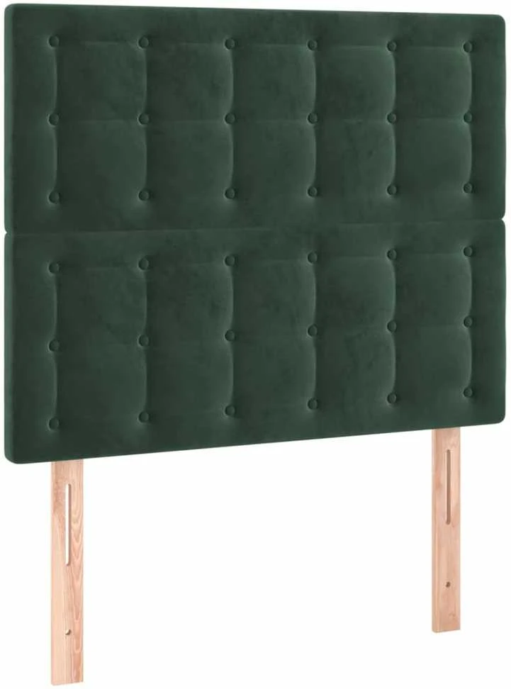 Lovos rėmas be čiužinio tamsiai žalias 90x200 cm aksomas