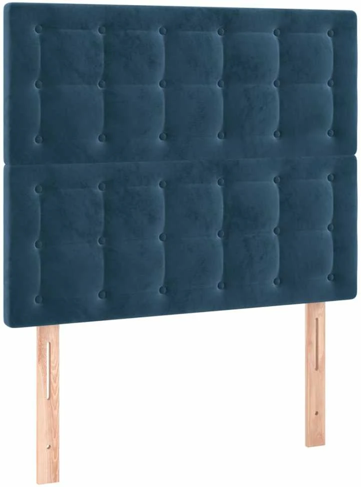Lovos rėmas be čiužinio tamsiai mėlynas 90x190 cm aksomas