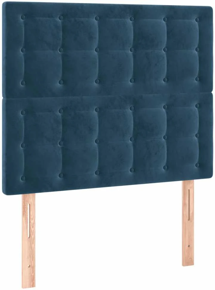 Lovos rėmas be čiužinio tamsiai mėlynas 120x200 cm aksomas
