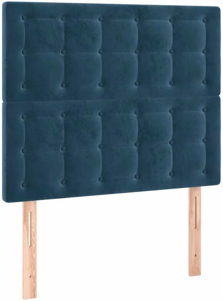 Lovos rėmas be čiužinio tamsiai mėlynas 90x200 cm aksomas