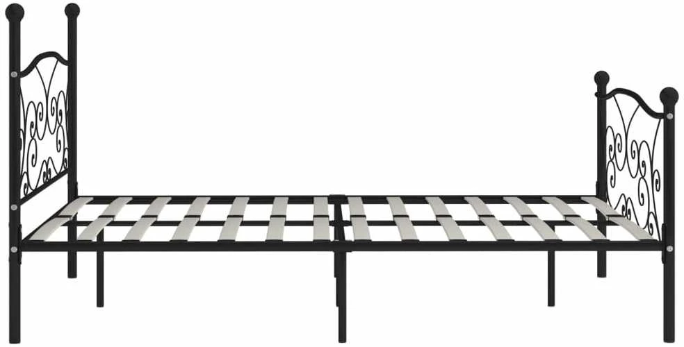 Lovos rėmas su grotelių pagrindu, juodas, 180x200cm, metalas