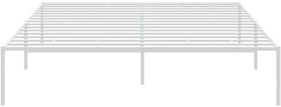Metalinis lovos rėmas, baltos spalvos, 150x200 cm