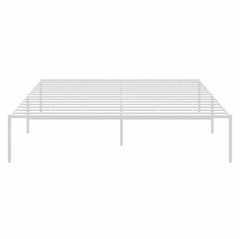 Metalinis lovos rėmas, baltos spalvos, 140x200 cm