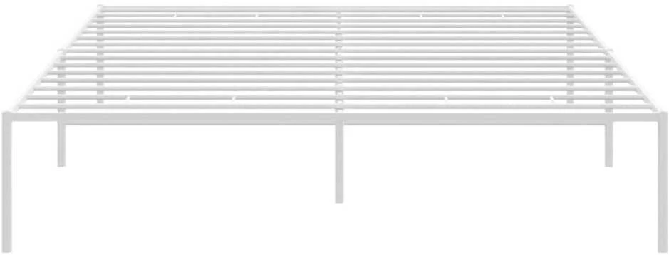 Metalinis lovos rėmas, baltos spalvos, 160x200 cm