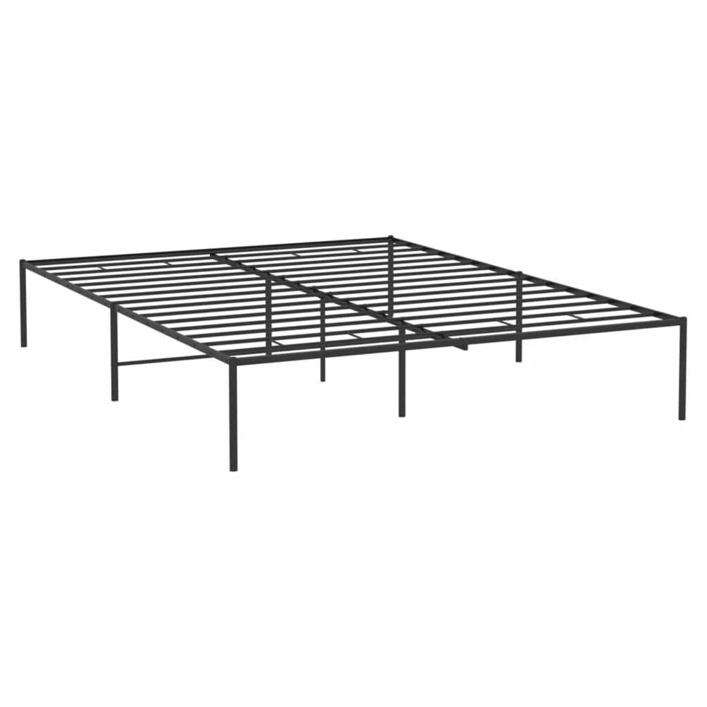 Metalinis lovos rėmas, juodos spalvos, 140x200cm, metalas