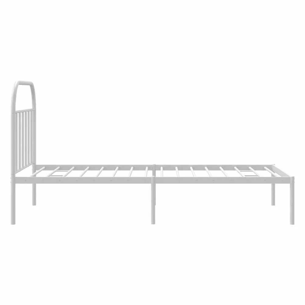 Lova Metalinis lovos rėmas su galvūgaliu, baltos spalvos, 100x190cm