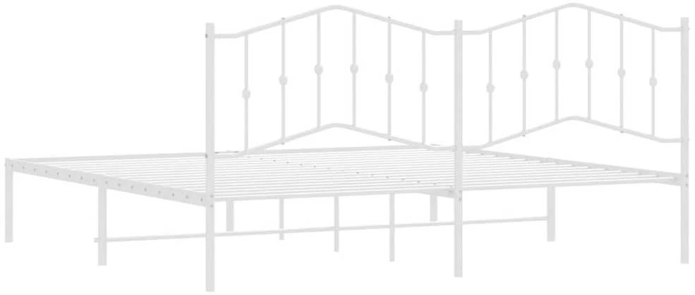 Lova Metalinis lovos rėmas su galvūgaliu, baltos spalvos, 193x203cm