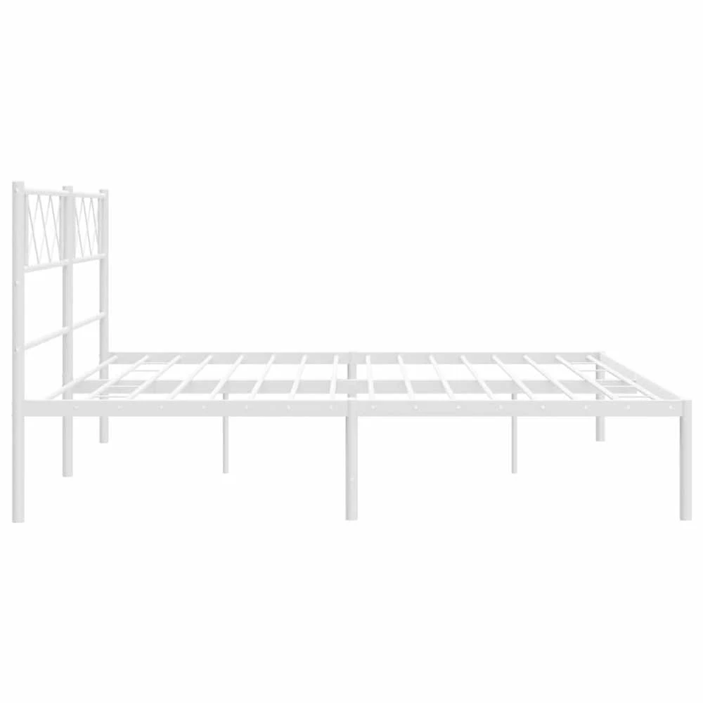 Lova Metalinis lovos rėmas su galvūgaliu, baltos spalvos, 193x203cm