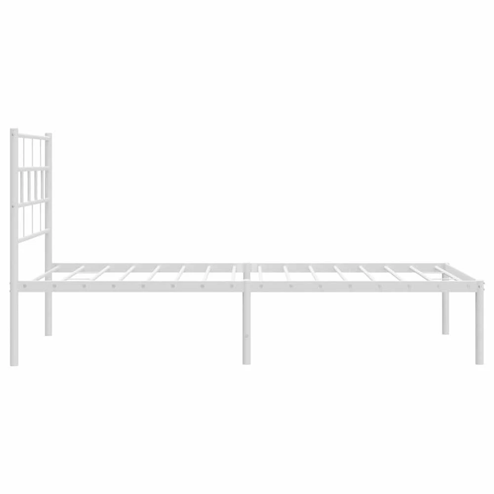 Lova Metalinis lovos rėmas su galvūgaliu, baltos spalvos, 107x203cm