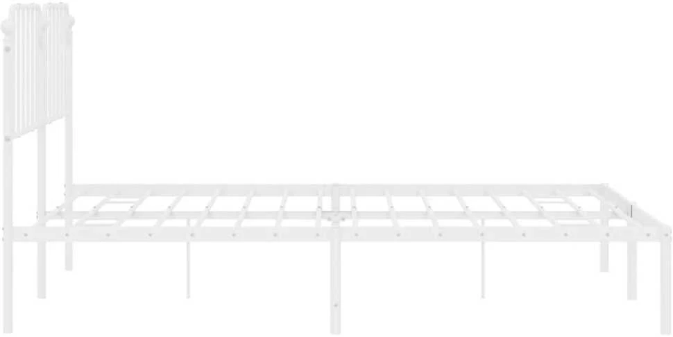 Lova Metalinis lovos rėmas su galvūgaliu, baltos spalvos, 183x213cm