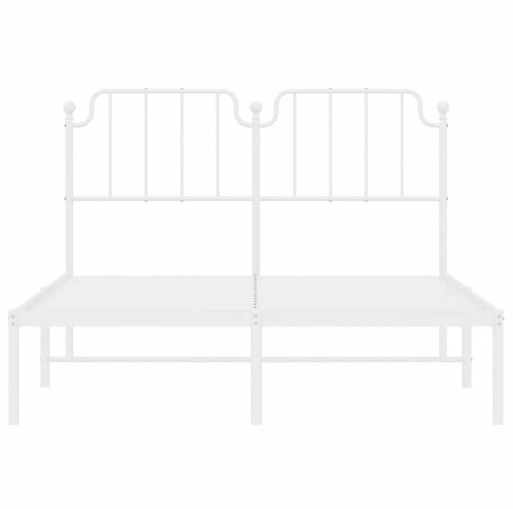 Lova Metalinis lovos rėmas su galvūgaliu, baltos spalvos, 135x190cm