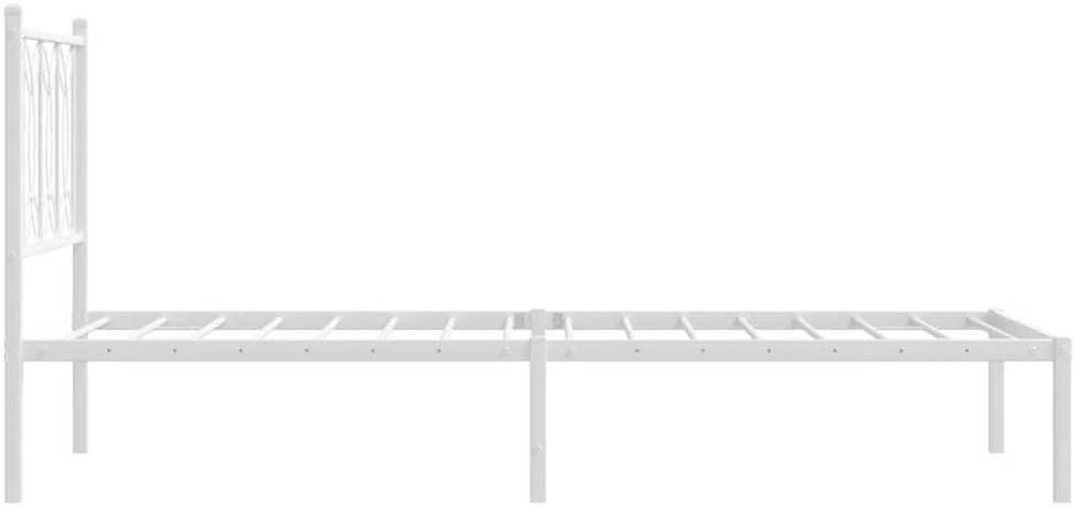 Lovos rėmas be čiužinio, baltas, 75x190cm, metalas