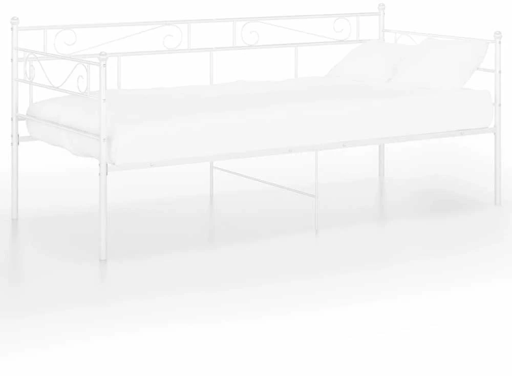 Sofos-lovos rėmas, baltos spalvos, 90x200cm, metalas