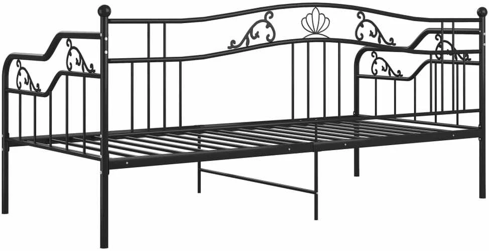 Sofos-lovos rėmas, juodos spalvos, 90x200cm, metalas