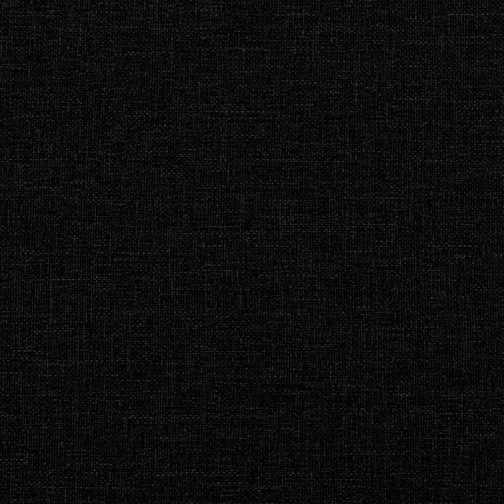 Lova su čiužiniu, juodos spalvos, 90x200cm, audinys