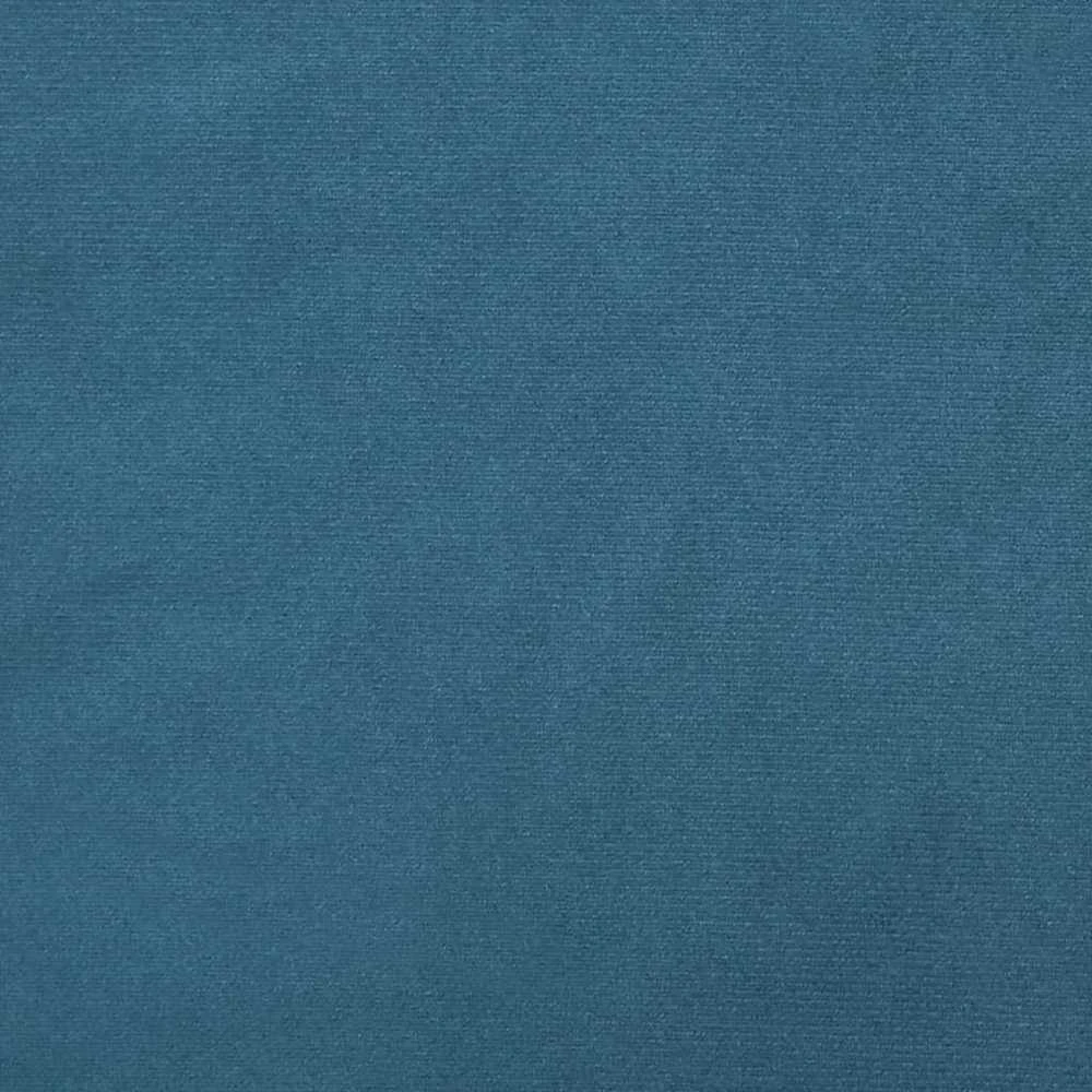 Lova su čiužiniu, mėlynos spalvos, 100x200cm, aksomas