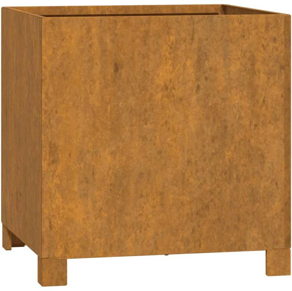 Loveliai su kojelėm, 2vnt., rūdžių, 42x40x43cm, Corten plienas