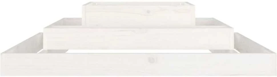 Lovelis, baltas, 110x110x27cm, pušies medienos masyvas