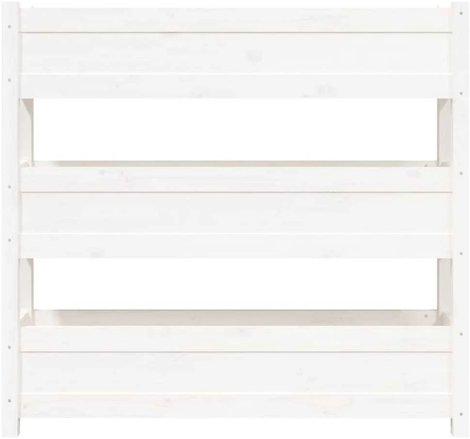 Lovelis, baltas, 112x25x104,5cm, pušies medienos masyvas