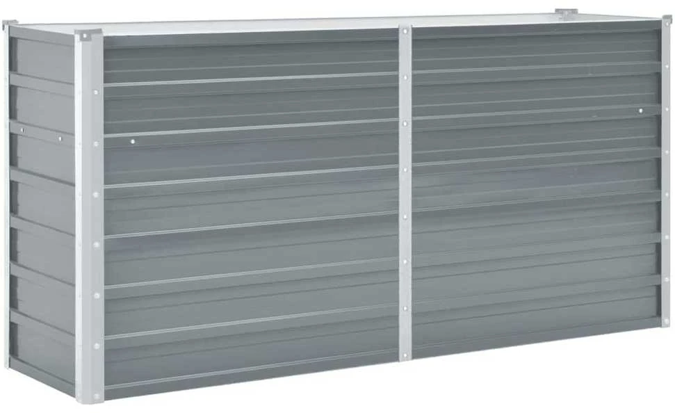 Lovelis, pilkos spalvos, 160x40x77cm, galvanizuotas plienas