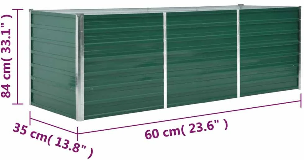 Lovelis, žalias, galvanizuotas plienas, 240x80x77cm