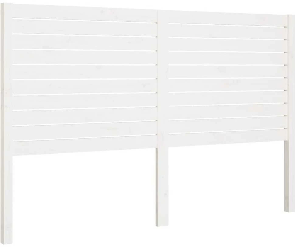 Lovos galvūgalis, baltas, 126x4x100cm, pušies medienos masyvas