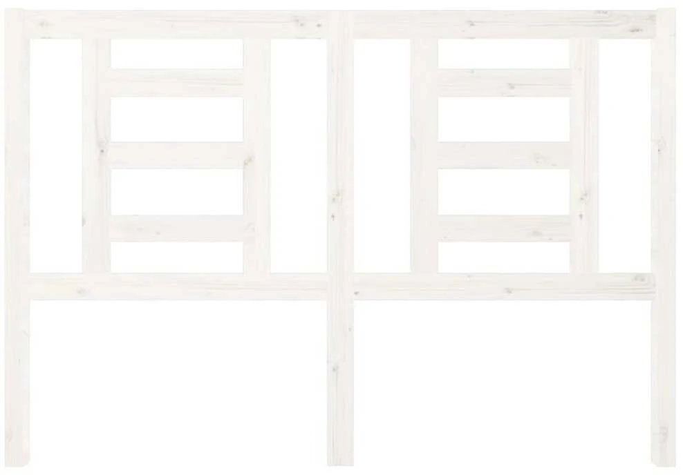 Lovos galvūgalis, baltas, 126x4x100cm, pušies medienos masyvas
