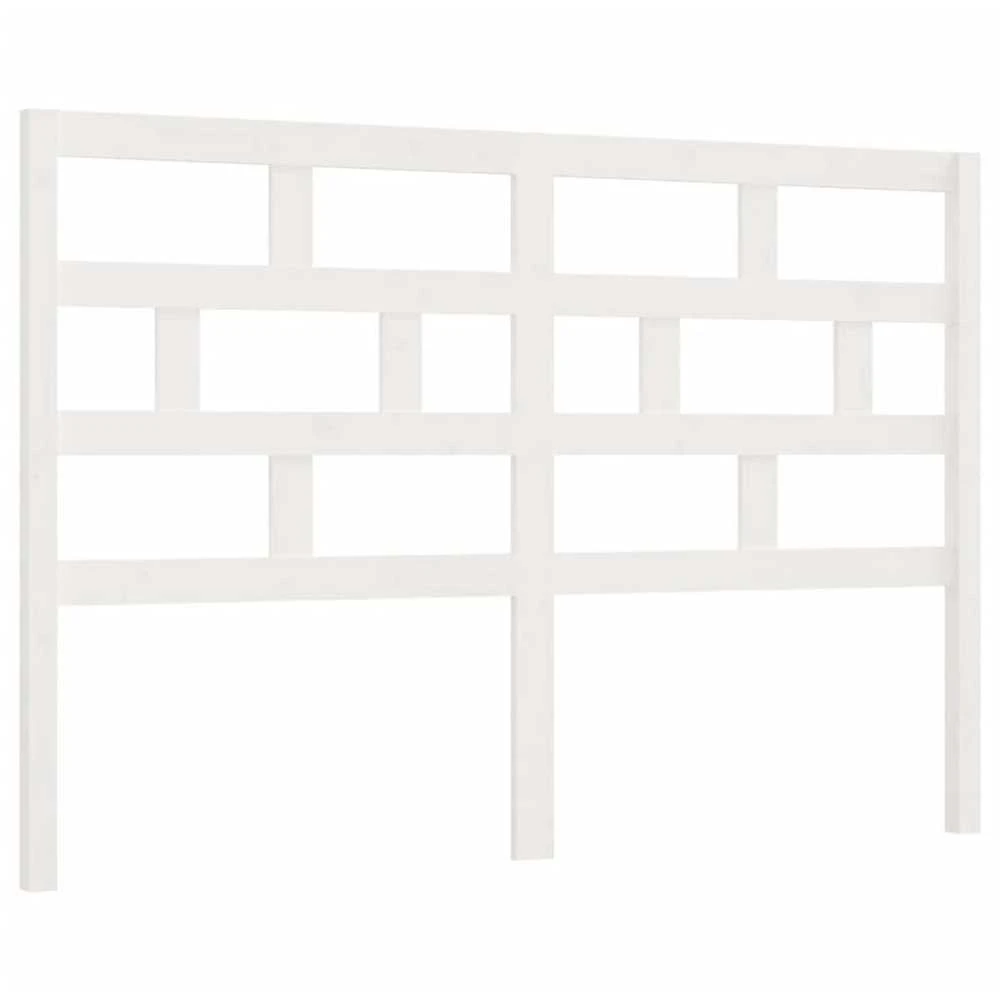 Lovos galvūgalis, baltas, 156x4x100cm, pušies medienos masyvas