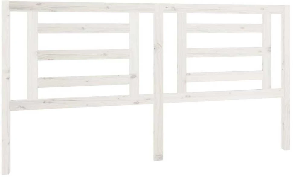 Lovos galvūgalis, baltas, 186x4x100cm, pušies medienos masyvas