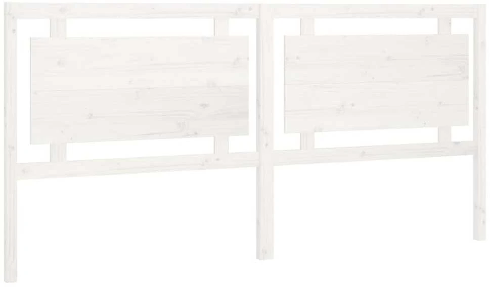 Lovos galvūgalis, baltas, 205,5x4x100cm, pušies masyvas