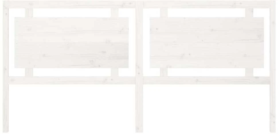 Lovos galvūgalis, baltas, 205,5x4x100cm, pušies masyvas
