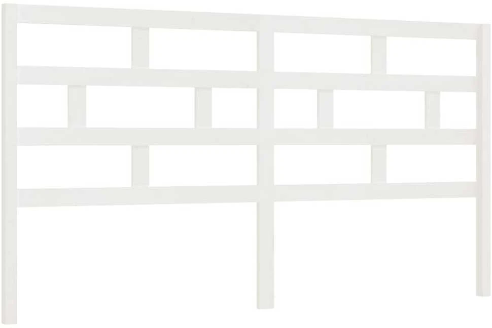 Lovos galvūgalis, baltas, 206x4x100cm, pušies medienos masyvas