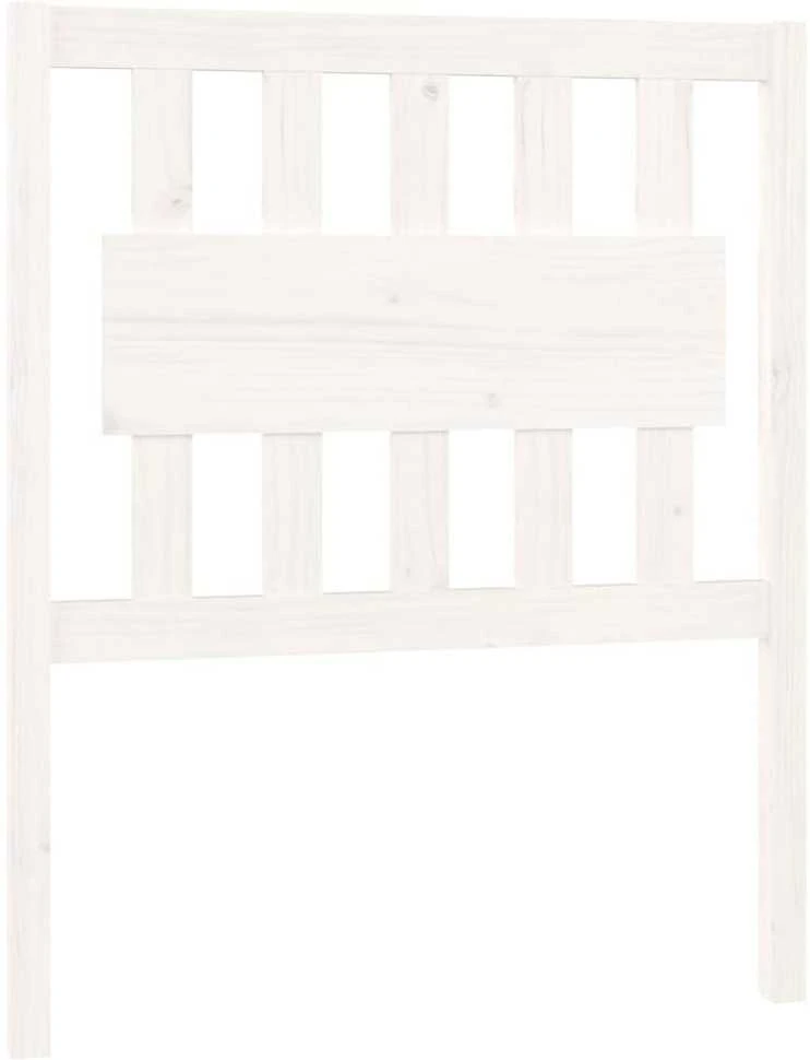 Lovos galvūgalis, baltas, 80,5x4x100cm, pušies medienos masyvas