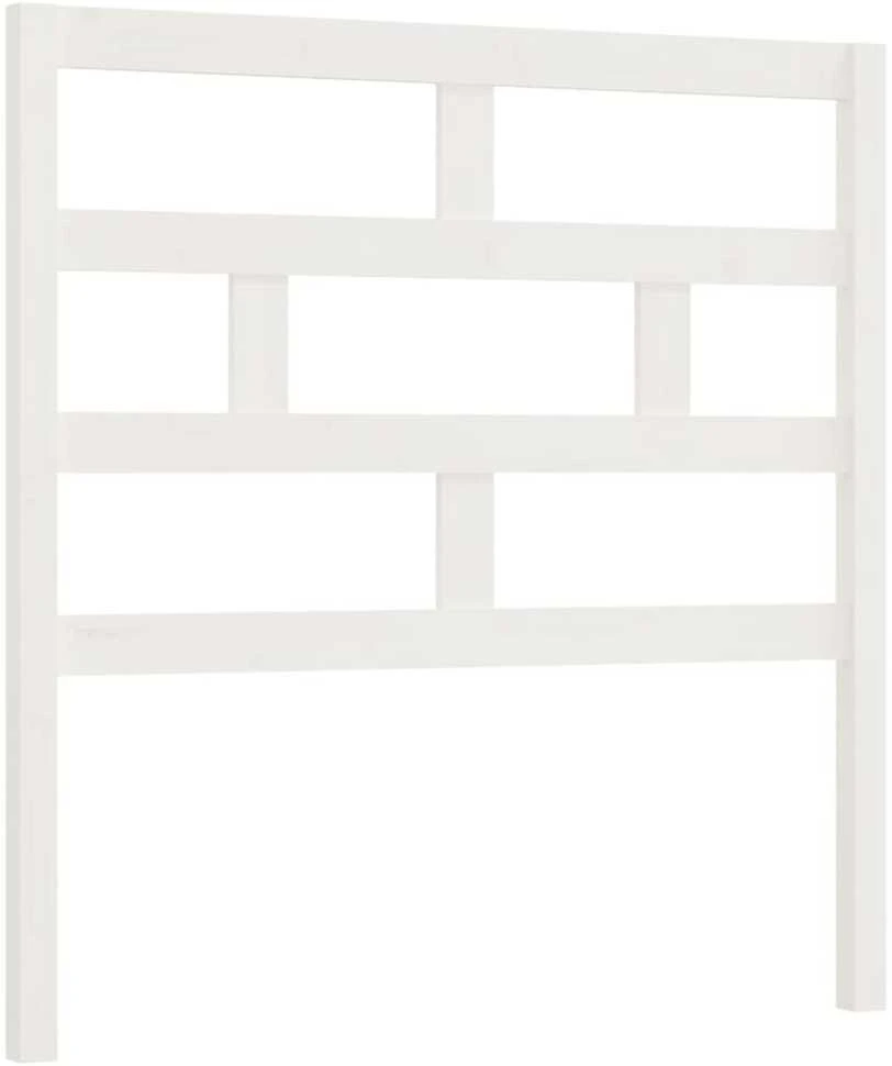 Lovos galvūgalis, baltas, 81x4x100cm, pušies medienos masyvas