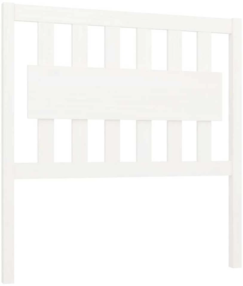 Lovos galvūgalis, baltas, 95,5x4x100cm, pušies medienos masyvas